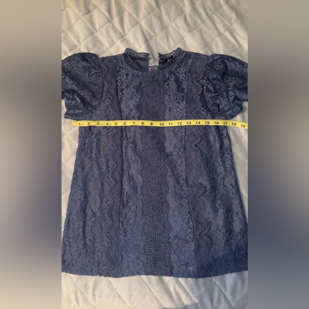 Cable & Gauge Navy Lace Top
